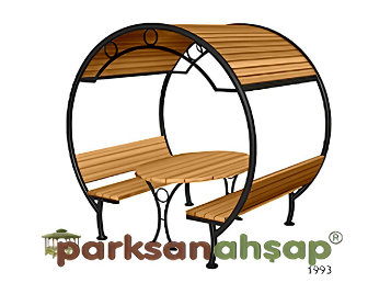 Ahşap Çatılı Piknik Masaları