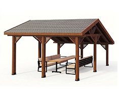  Ahşap Dikdörtgen Çardak 300x400x330(LWH) 0070142