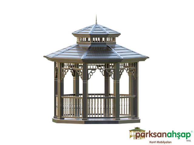 Metal Sekizgen Gazebo 300x300x350 (LWH) 0070223  
