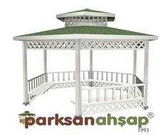  Ahşap Çardak Altıgen 400(L)x400(W)x330(H)-70153