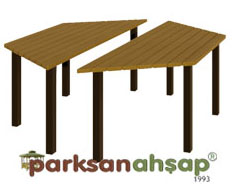 Ahşap Altıgen Masa (Profil Ayak) 135(Çap)x75(H)-70755