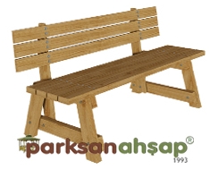 Ahşap Bank 140(L)x40(W)x45(H) - 70627