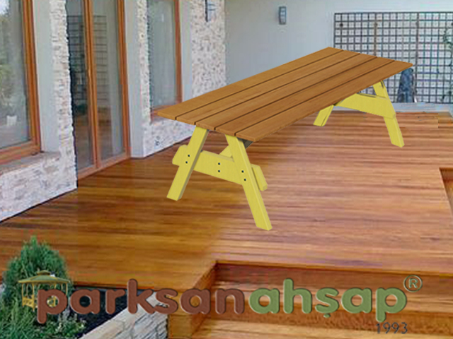 Ahşap Dikdörtgen Masa 145(L)x70(W)x75(H)-70713