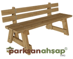 Ahşap Bank 140(L)x30(W)x45(H) - 70625