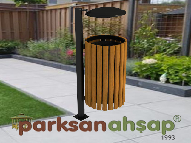 Dış Mekan Ahşap Çöp Kovası - 70940