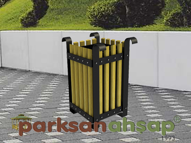 Dış Mekan Ahşap Çöp Kovası - 70930
