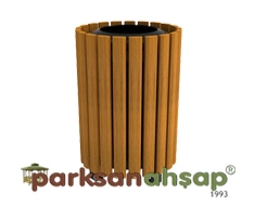 Dış Mekan Ahşap Çöp Kovası 35(W)x57(H) - 70901