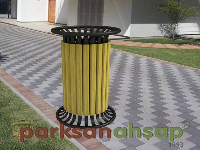 Dış Mekan Ahşap Çöp Kovası 46(W)x70(H) - 70917