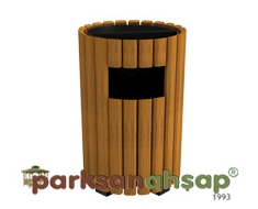 Dış Mekan Ahşap Çöp Kovası 35(W)x57(H) - 70907