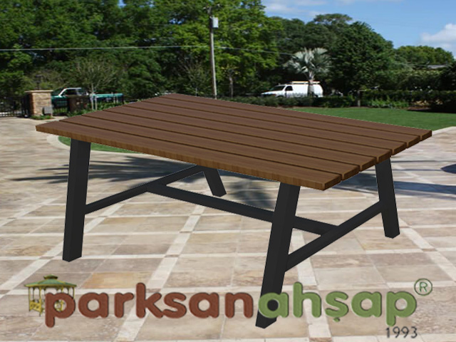 Ahşap Dikdörtgen Masa (Profil Ayak) 120(L)x60(W)x75(H)-70746