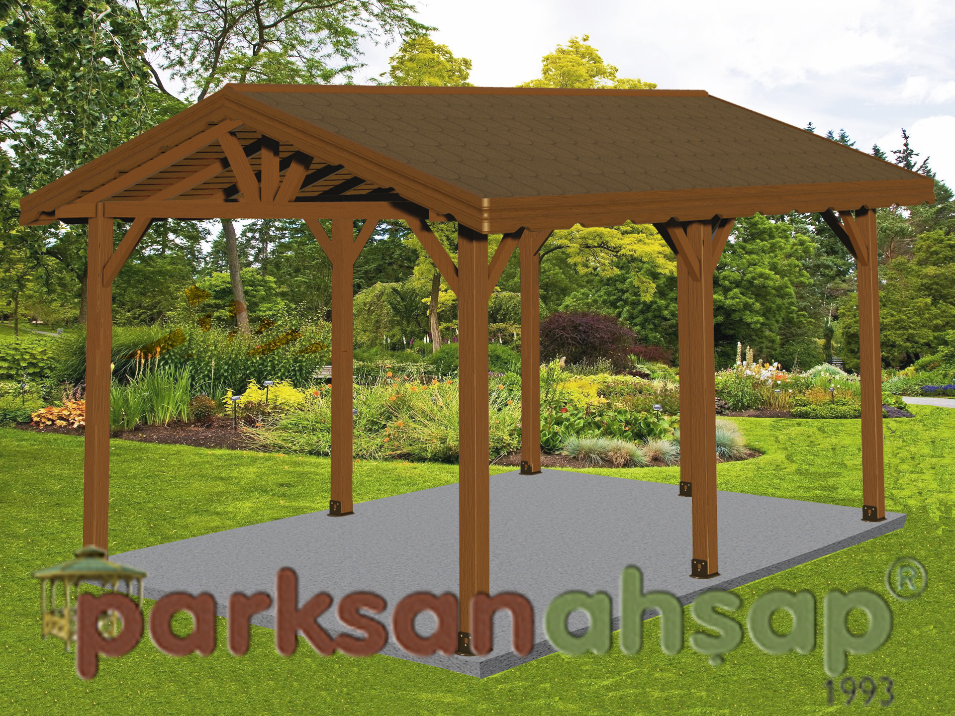 Ahşap Kamelya Dikdörtgen 300(L)x400(W)x300(H) - 70201