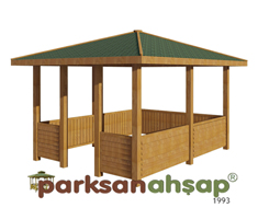Ahşap Kamelya Dikdörtgen 300(L)x400(W)x300(H) - 70216