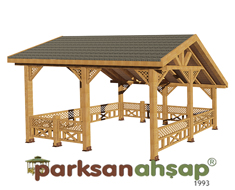 Ahşap Kamelya Dikdörtgen 300(L)x400(W)x330(H) - 70209 