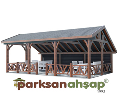 Ahşap Çardak Dikdörtgen 300(L)x900(W)x330(H) - 70239 
