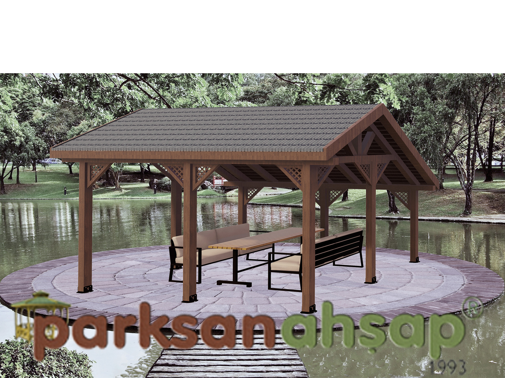 Ahşap Kamelya Dikdörtgen 300(L)x400(W)x330(H) - 70202 