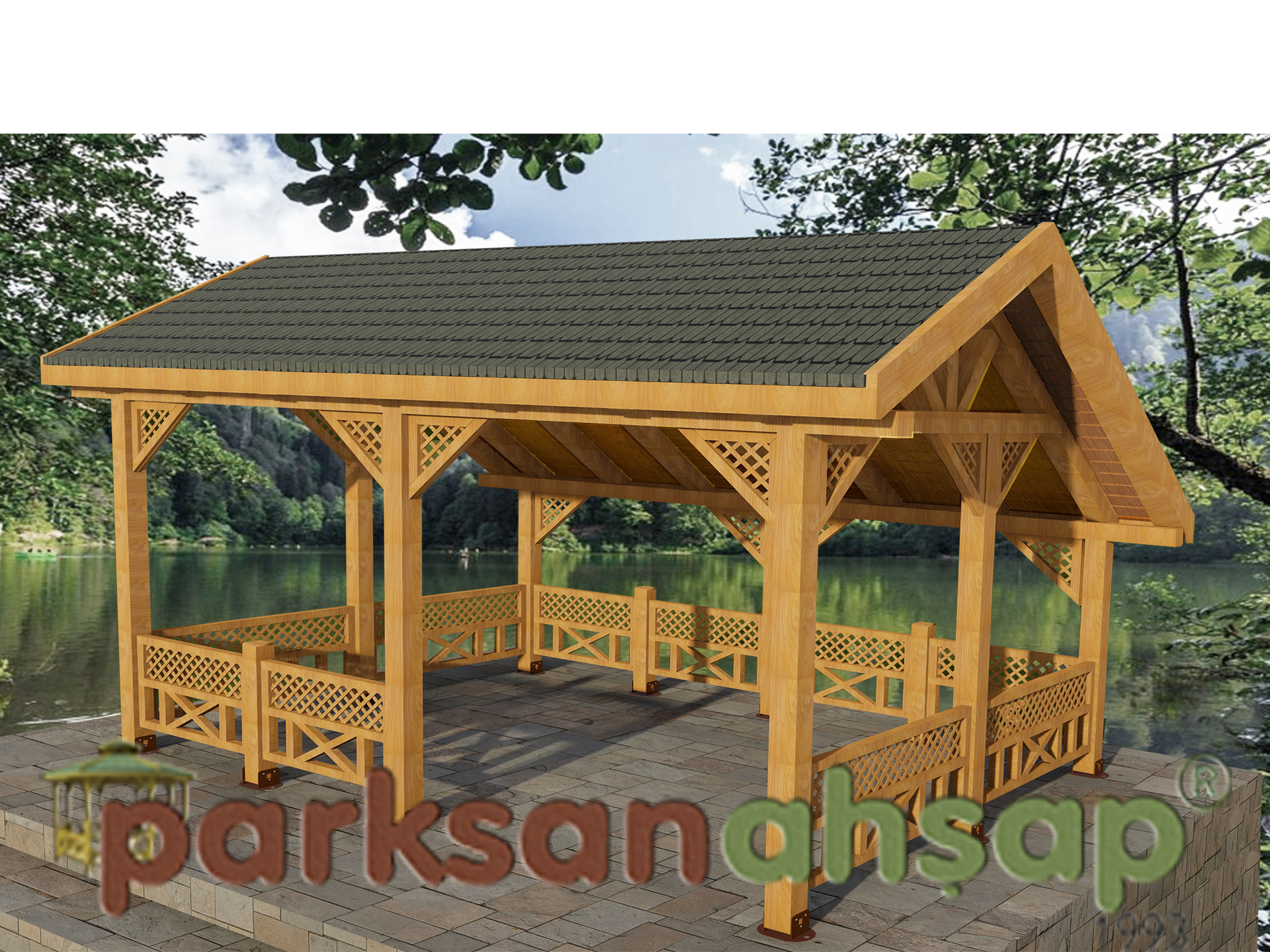 Ahşap Kamelya Dikdörtgen 300(L)x400(W)x330(H) - 70209 