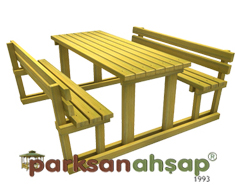 Piknik Masası  (Ahşap Masa) 195(L)x180(W)x80(H)-70520