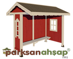 Ahşap Otobüs Durağı - 70610