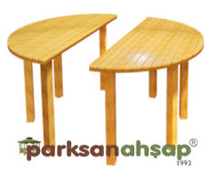 Ahşap Daire Masa Takımı 125(Çap)x75(H)-70728