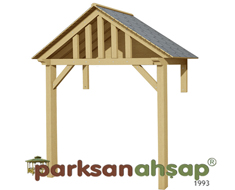 Ahşap Kapı Giriş Sundurma 295(L)x124(W)x290(H)-70309