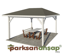  Ahşap Kamelya Kare 400(L)x400(W)x300(H)-70130