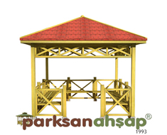  Ahşap Kamelya Kare 300(L)x300(W)x290(H)-70128 