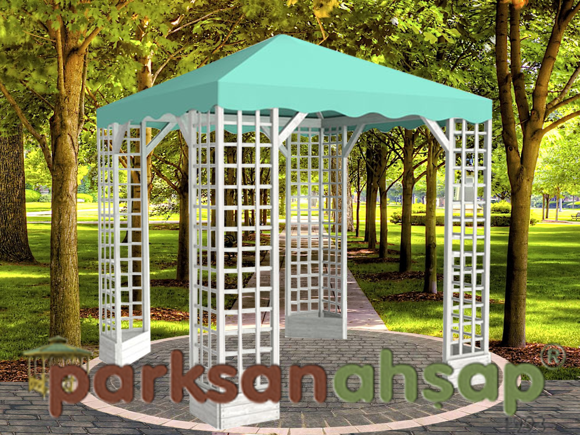  Ahşap Yazlık Pergole 300(L)x300(W)x250(H) - 70370