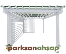 Ahşap Villa Pergole Sundurma 400(L)x400(W)x250(H)-70375