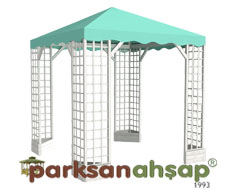  Ahşap Yazlık Pergole 300(L)x300(W)x250(H) - 70370