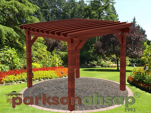 Ahşap  Pergole 250(L)x300(W)x250(H) - 70348