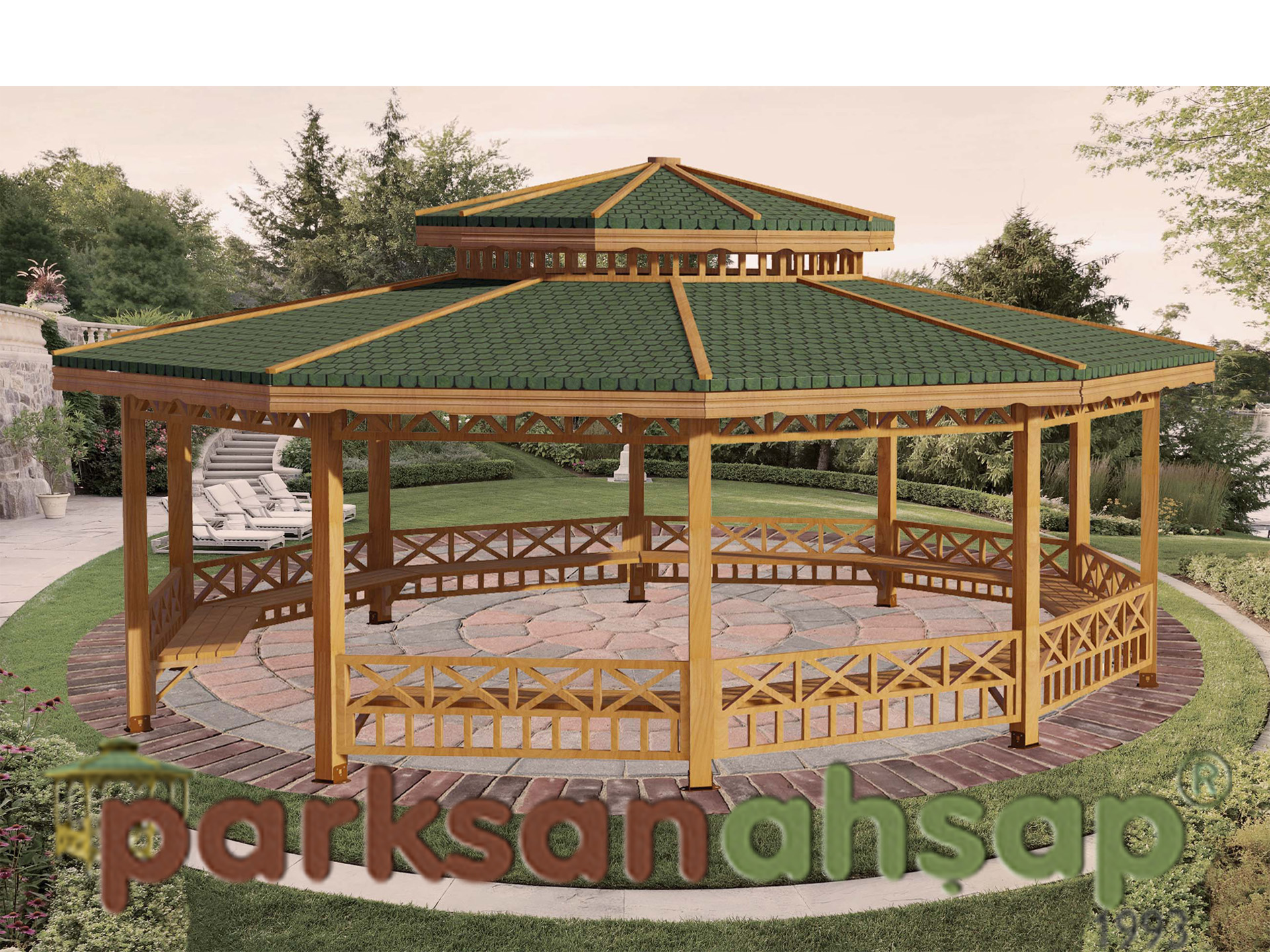 Ahşap Kamelya Ongen 700(L)x700(W)x330(H)-70183 