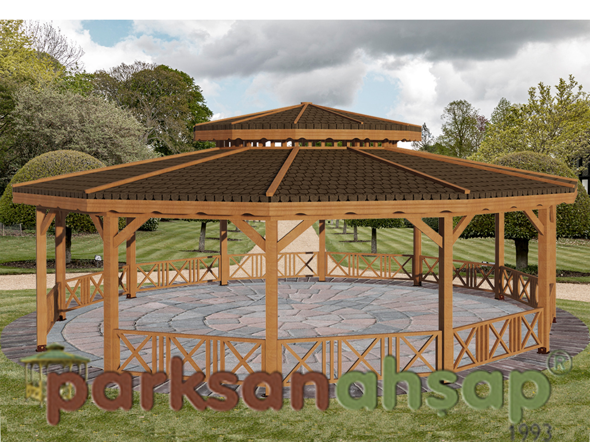 Ahşap Kamelya Onikigen 800(L)x800(W)x330(H) - 70188 