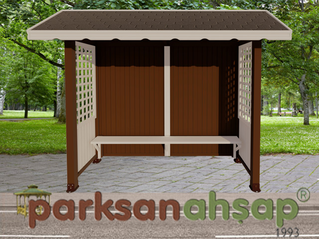 Ahşap Otobüs Durağı - 70605
