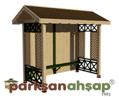 Ahşap Otobüs Durağı - 70615