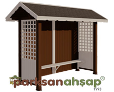 Ahşap Otobüs Durağı - 70605