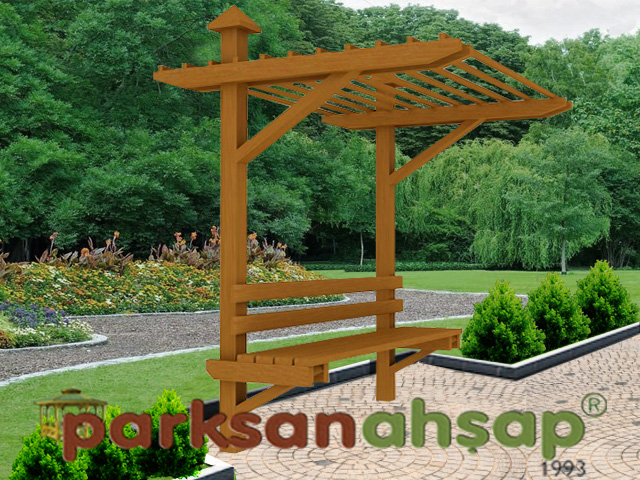 Ahşap  Pergole Bank 150(L)x200(W)x250(H)-70336