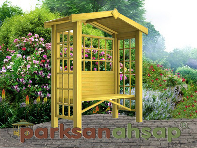 Ahşap Pergole Bank 100(L)x150(W)x250(H)-70342