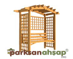 Ahşap Pergole Bank 100(L)x150(W)x250(H)-70341