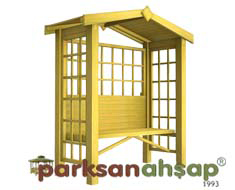 Ahşap Pergole Bank 100(L)x150(W)x250(H)-70342