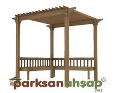 Ahşap Pergole 250(L)x250(W)x250(H) - 70362