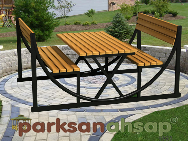 Piknik Masası  (Metal Ayaklı) 195(L)x220(W)x80(H)-70554