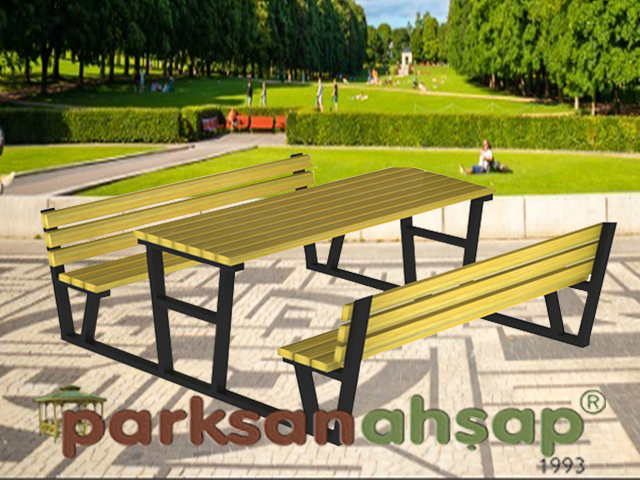 Piknik Masası  (Metal Ayaklı) 145(L)x180(W)x80(H)-70551