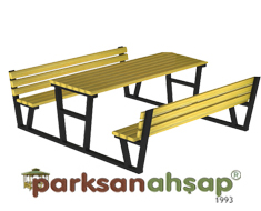 Piknik Masası  (Metal Ayaklı) 145(L)x180(W)x80(H)-70551