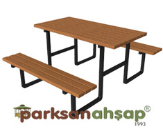 Piknik Masası (Metal Ayaklı) 145(L)x162,5(W)x75(H)-70536