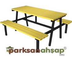 Piknik Masası  (Metal Ayaklı) 195(L)x180(W)x75(H)-70542