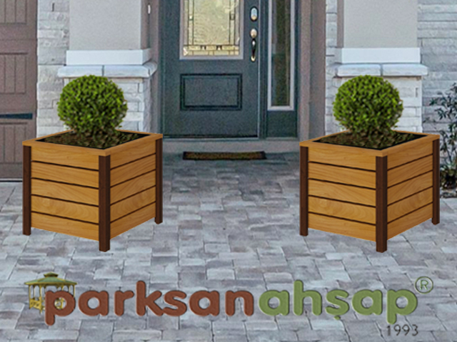 Ahşap Saksı 50(L)x50(W)x50(H) - 70807 