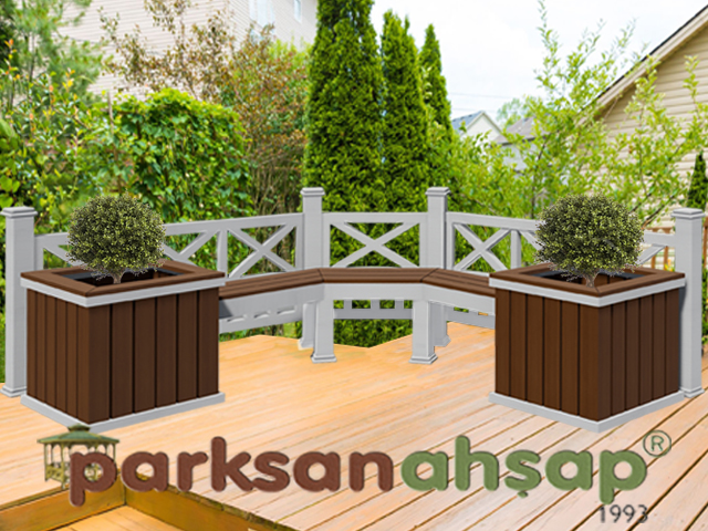 Ahşap Saksılı Bank 360(L)x60(W)x80(H) - 70850 