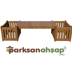 Ahşap Saksılı Bank 200(L)x40(W)x40(H) - 70842