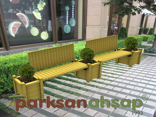 Ahşap Saksılı Bank 570(L)x60(W)x80(H) - 70857