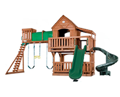 30696 - Ahşap Kaydıraklı Tünel Oyun Evi